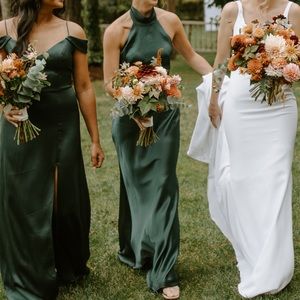 Jenny Yoo emerald green bridesmaids dress